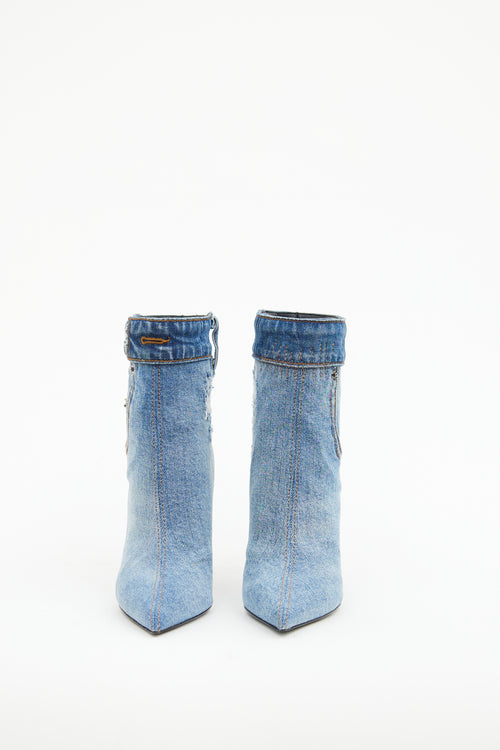 Dolce 
Gabbana Denim Patch Boot