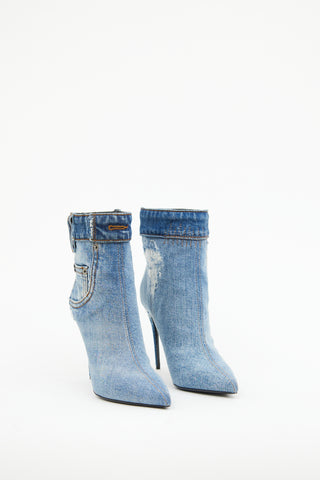 Dolce 
Gabbana Denim Patch Boot