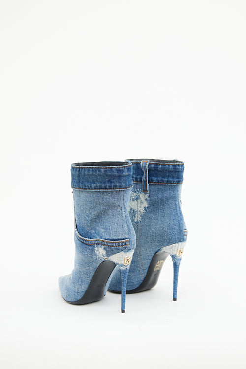 Dolce 
Gabbana Denim Patch Boot