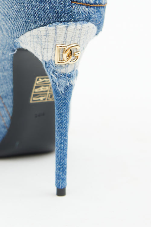 Dolce 
Gabbana Denim Patch Boot