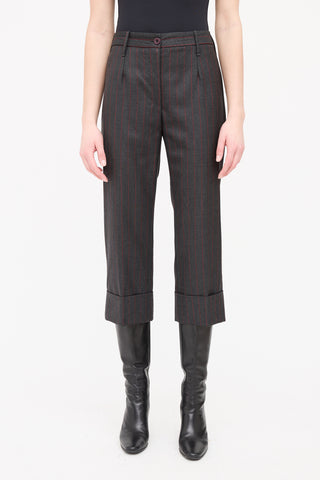 Dolce 
Gabbana Striped Cropped Trouser