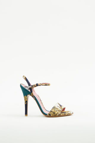 Dolce 
Gabbana Multi Brocade High Heel Sandal