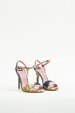 Dolce 
Gabbana Multi Brocade High Heel Sandal