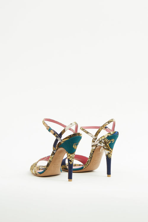 Dolce 
Gabbana Multi Brocade High Heel Sandal