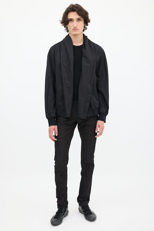 Damir Doma Black Cotton Raw Edge Jacket