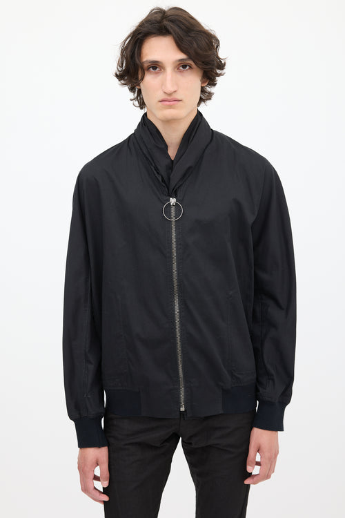 Damir Doma Black Cotton Raw Edge Jacket