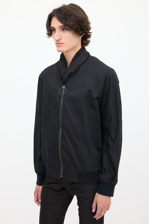 Damir Doma Black Cotton Raw Edge Jacket