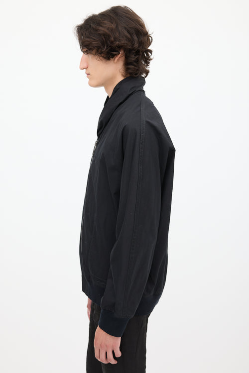 Damir Doma Black Cotton Raw Edge Jacket