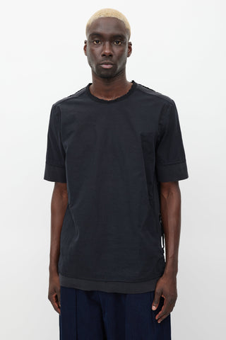 Damir Doma Black Distressed Zip Pocket T-Shirt