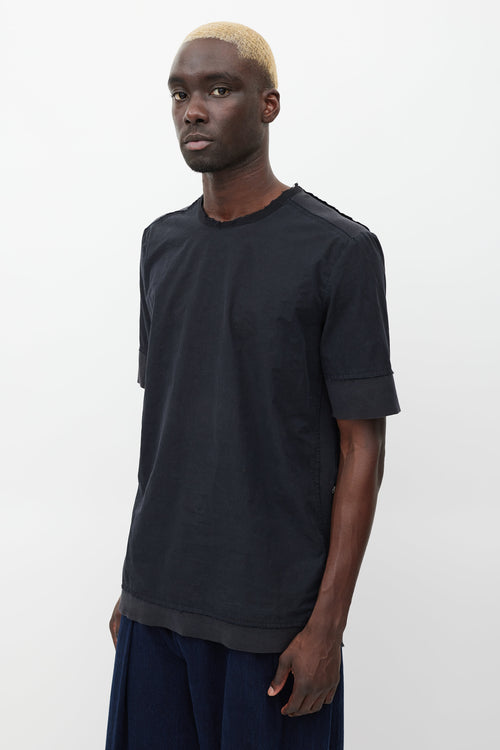 Damir Doma Black Distressed Zip Pocket T-Shirt