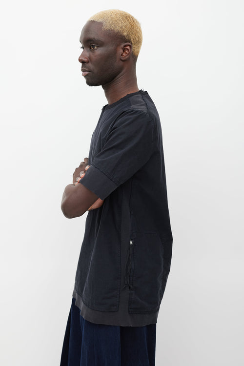 Damir Doma Black Distressed Zip Pocket T-Shirt