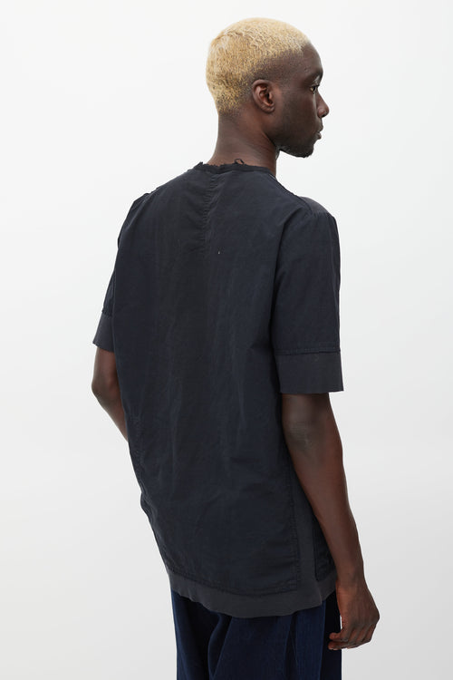 Damir Doma Black Distressed Zip Pocket T-Shirt