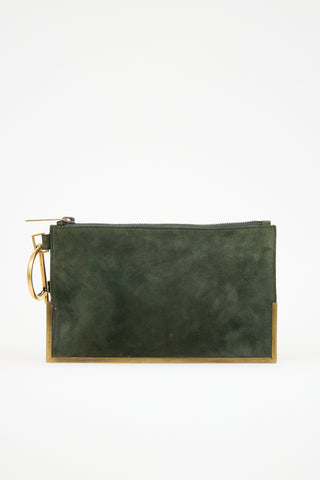 Damir Doma Green Suede Pouch