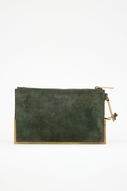 Damir Doma Green Suede Pouch