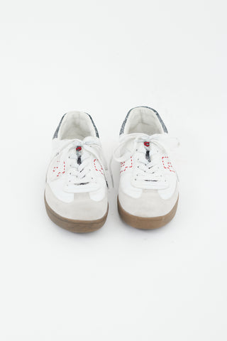 Damir Doma X Lotto White 
Multicolour Leather Low Sneaker