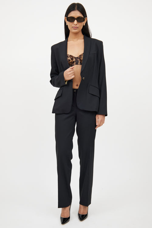 Dolce 
GabbanaBlack Wool Two Piece Suit