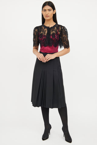 Dolce 
Gabbana Black Lace Open Short Sleeve Shrug