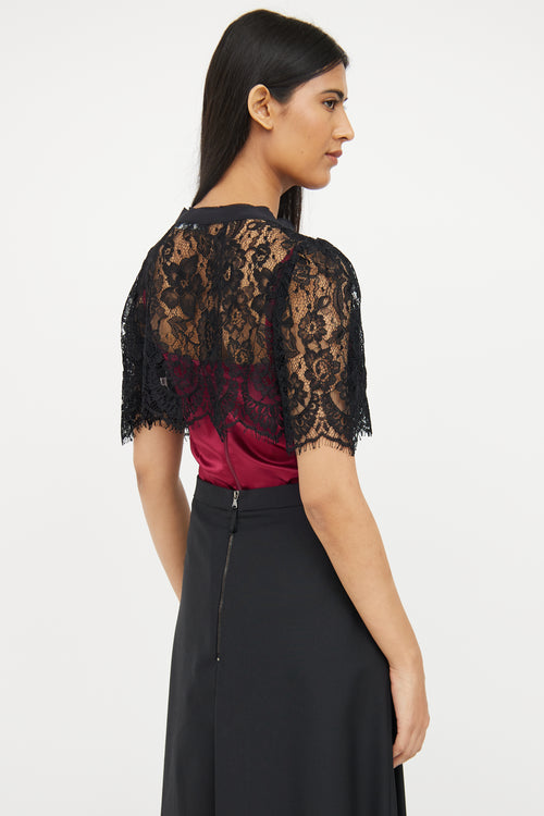 Dolce 
Gabbana Black Lace Open Short Sleeve Shrug