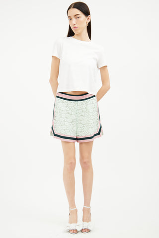 Dolce 
Gabbana Green 
Pink Lace Shorts