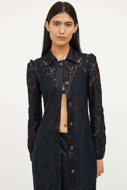 Dolce 
Gabbana Black Lace Button Dress