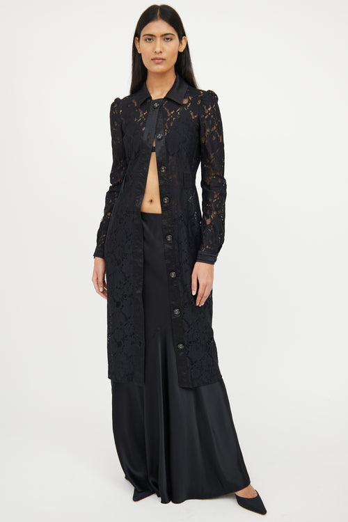 Dolce 
Gabbana Black Lace Button Dress