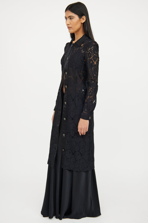 Dolce 
Gabbana Black Lace Button Dress