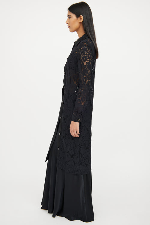 Dolce 
Gabbana Black Lace Button Dress