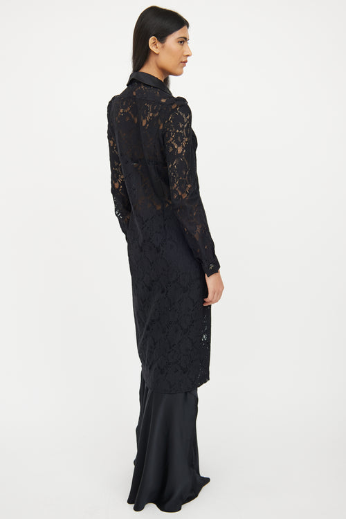 Dolce 
Gabbana Black Lace Button Dress