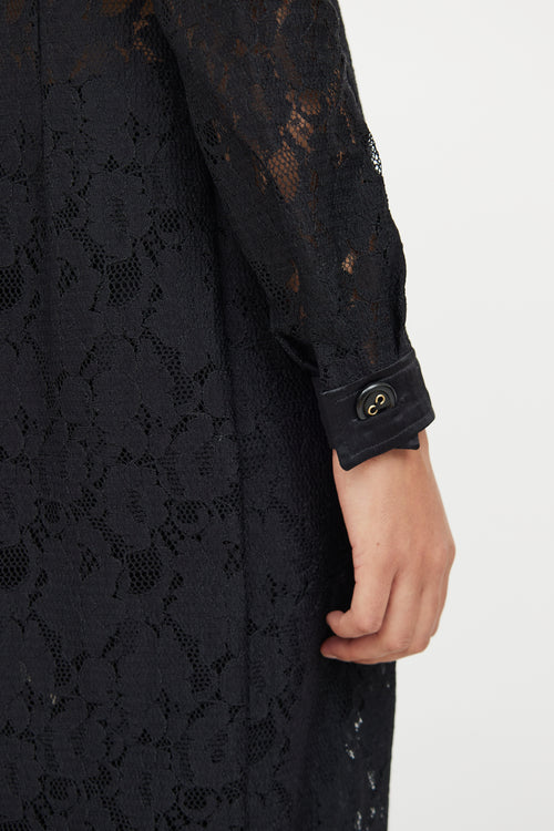 Dolce 
Gabbana Black Lace Button Dress