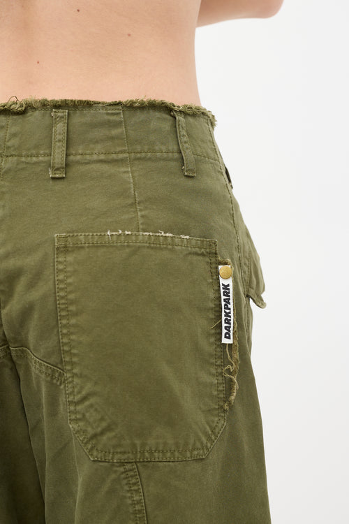 DARKPARK Green Distressed Cargo Pant