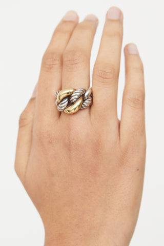  Sterling Silver 
Gold Belmont Ring