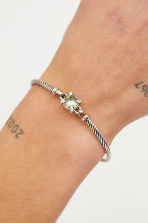 Silver 
Stone Twist Bracelet