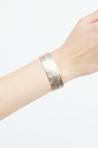 Sterling Silver Engraved Cuff