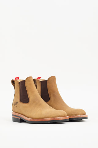 Dayton Beige Leather Wholecut Chelsea Boot