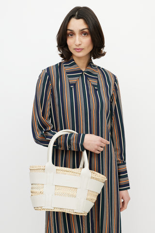 Demellier London Raffia Santorini Tote Bag