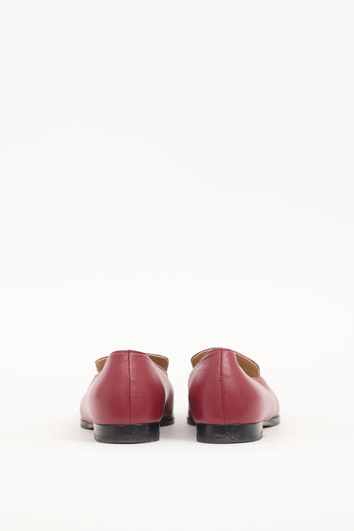 Dear Frances Red Leather Deon Loafer