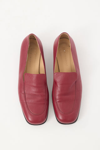 Dear Frances Red Leather Deon Loafer