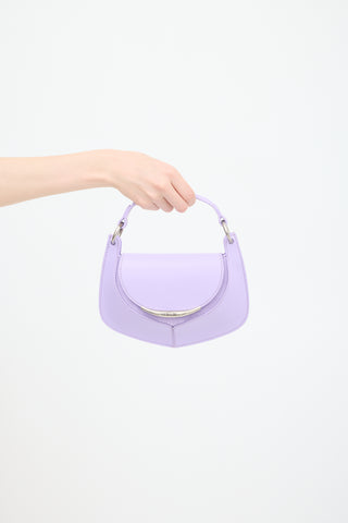 Delcore Purple Leather Baby Beetle Bag