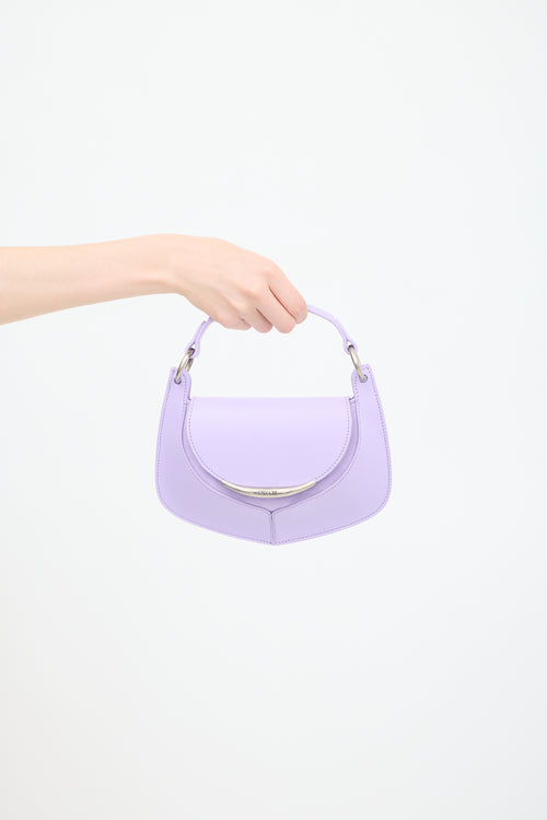 Delcore Purple Leather Baby Beetle Bag