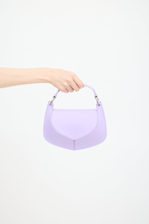 Delcore Purple Leather Baby Beetle Bag