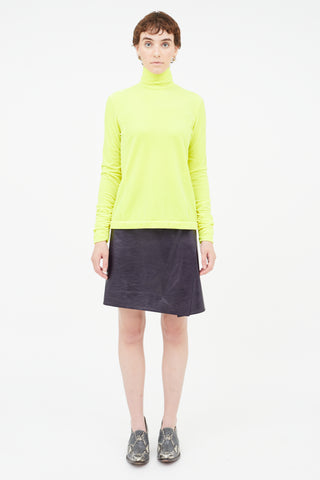 Delpozo Neon Yellow Velvet Top