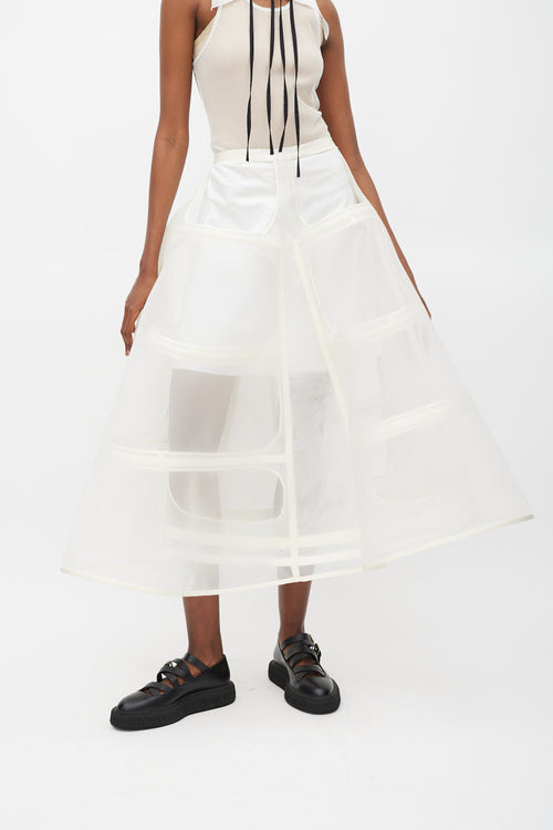 Delpozo SS 2016 White Crinoline Skirt