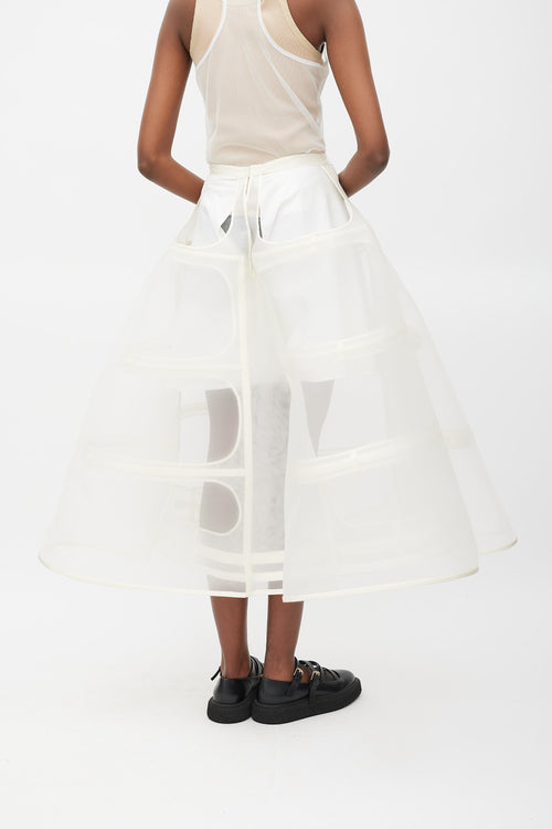 Delpozo SS 2016 White Crinoline Skirt