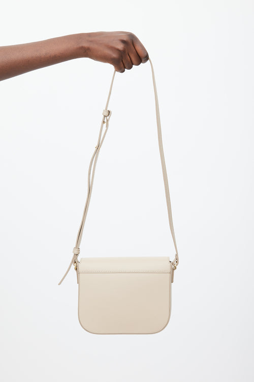 DeMellier Beige 
Gold Leather Vancouver Bag