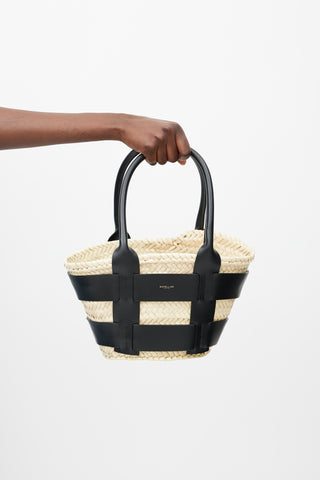 Demellier Black 
Beige Mini Santorini Bag