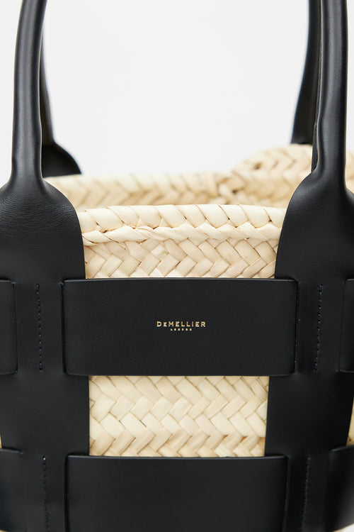 Demellier Black 
Beige Mini Santorini Bag