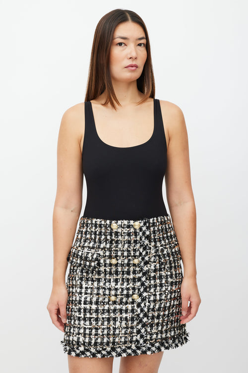 Derek Lam Black 
White Tweed Sequinned Co-Ord Set