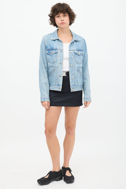 Derek Lam Light Wash Distressed Denim Jacket