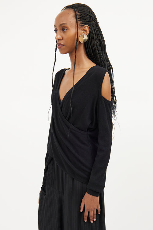 Derek Lam Crosby Black Off Shoulder Top