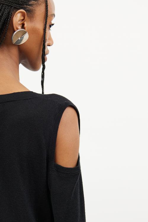 Derek Lam Crosby Black Off Shoulder Top